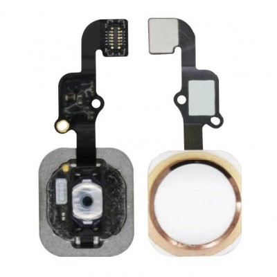 Home Button Complete for Apple iPhone 6s Plus 128GB Gold - Outer Plastic with Inner Flex