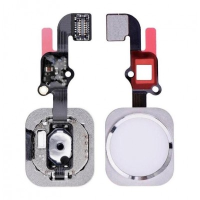 Home Button Complete for Apple iPhone 6s Plus 128GB White - Outer Plastic with Inner Flex