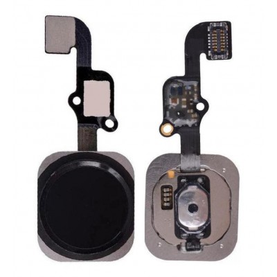 Home Button Complete for Apple iPhone 6s Plus 64GB Black - Outer Plastic with Inner Flex