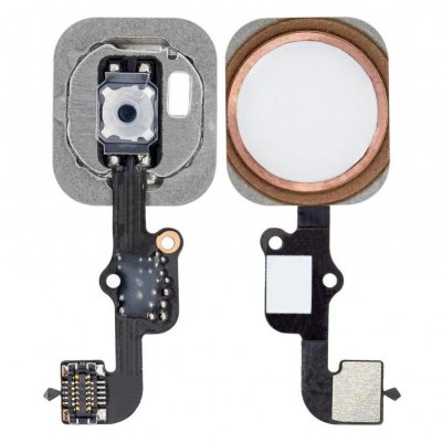Home Button Complete for Apple iPhone 6s Plus Rose Gold - Outer Plastic with Inner Flex