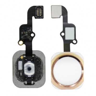 Home Button Complete for Apple iPhone 6 Plus Gold - Outer Plastic with Inner Flex