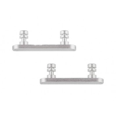 Volume Side Button Outer for Apple iPhone XS Max Silver - Plastic Key