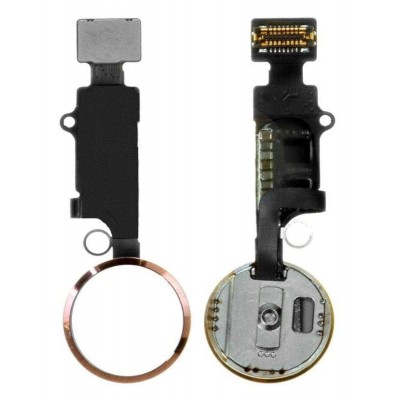 Home Button Complete for Apple iPhone 8 Gold - Outer Plastic with Inner Flex
