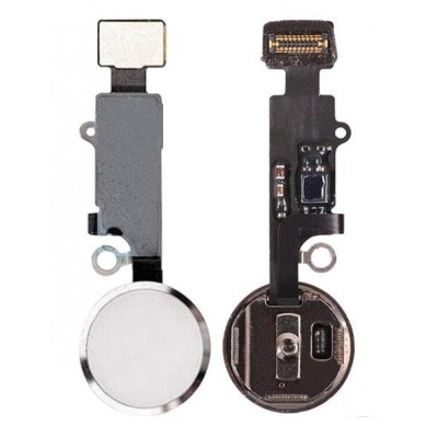 Home Button Complete for Apple iPhone 8 Plus 256GB Silver - Outer Plastic with Inner Flex