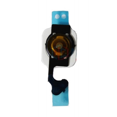 Home Button Complete For Apple Iphone 5 White Silver By - Maxbhi Com
