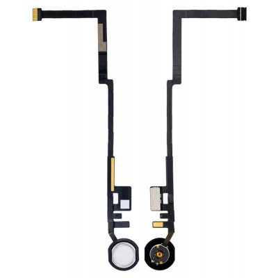 Home Button Complete for Apple iPad 9.7 2018 Silver - Outer Plastic with Inner Flex