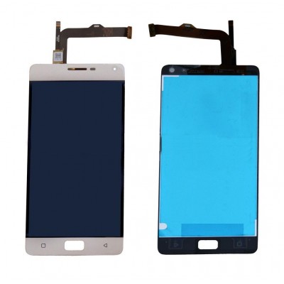 Lcd With Touch Screen For Lenovo Vibe P1 Silver By - Maxbhi Com