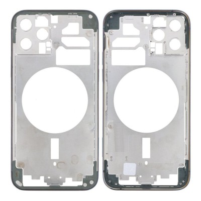 Lcd Frame Middle Chassis For Apple Iphone 12 Pro Black By - Maxbhi Com