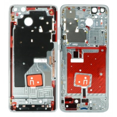 Lcd Frame Middle Chassis For Huawei P40 Pro Plus White By - Maxbhi Com