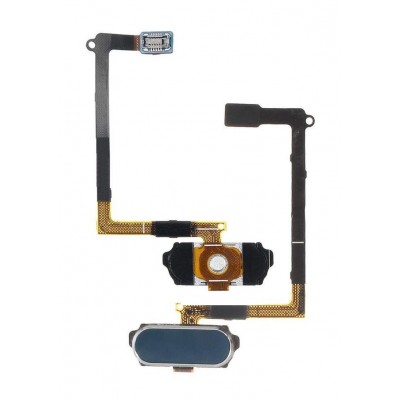 Home Button Complete For Samsung Galaxy S6 Duos Blue By - Maxbhi Com