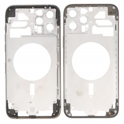 Lcd Frame Middle Chassis For Apple Iphone 12 Pro Max Black By - Maxbhi Com