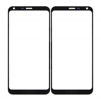 Replacement Front Glass For Lg Q6 Plus Black By - Maxbhi Com