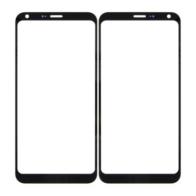 Replacement Front Glass For Lg Q6 Plus Black By - Maxbhi Com