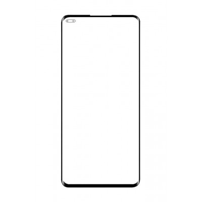Replacement Front Glass For Oppo Reno 4 Lite Black By - Maxbhi Com