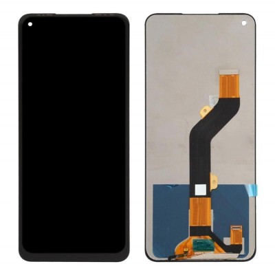LCD with Touch Screen for Tecno Spark 6 White