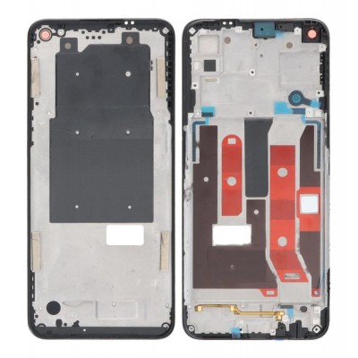 Lcd Frame Middle Chassis For Oppo A53s Black By - Maxbhi Com