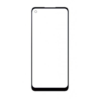 Replacement Front Glass For Oppo A53s Black By - Maxbhi Com