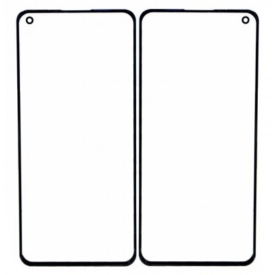 Replacement Front Glass For Realme X7 Pro Black By - Maxbhi Com