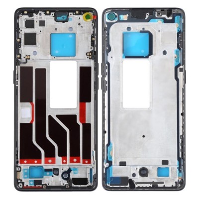 Lcd Frame Middle Chassis For Oppo Reno 5 Pro 5g Black By - Maxbhi Com