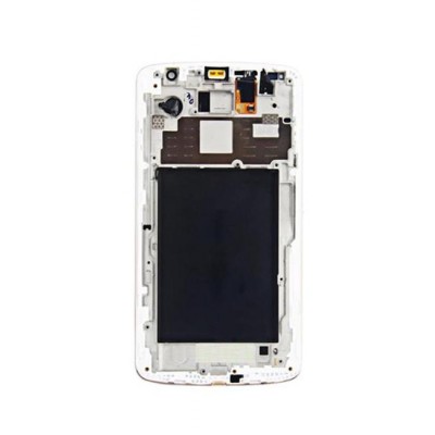 Lcd Frame Middle Chassis For Lg G Pro 2 D838 White By - Maxbhi Com