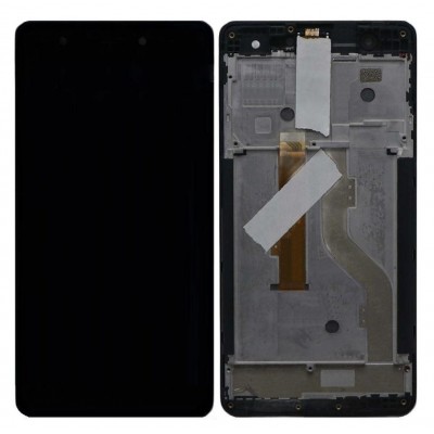 Lcd With Touch Screen For Lava Z1 Black By - Maxbhi Com