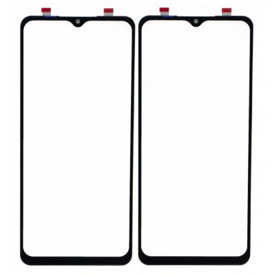 Replacement Front Glass For Samsung Galaxy A12 Black By - Maxbhi Com