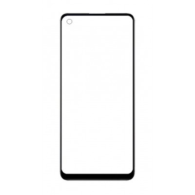 Replacement Front Glass For Realme X7 2021 Black By - Maxbhi Com