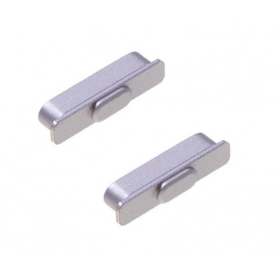 Volume Side Button Outer For Oppo F19 Pro Silver By - Maxbhi Com