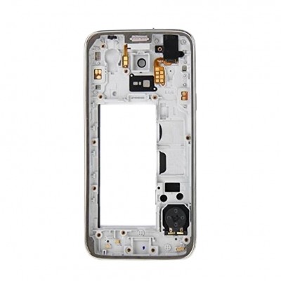 Lcd Frame Middle Chassis For Samsung Galaxy S5 Mini Duos Blue Grey By - Maxbhi Com