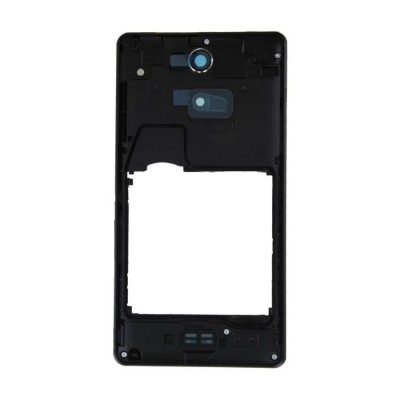 Lcd Frame Middle Chassis For Sony Xperia Zr C5503 Black By - Maxbhi Com