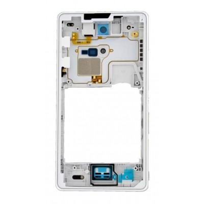 Lcd Frame Middle Chassis For Sony Xperia Zr C5503 White By - Maxbhi Com