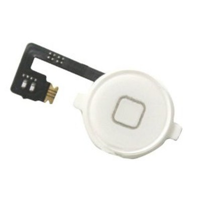 Home Button Outer for Apple iPhone 4 White - Plastic Key
