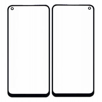 Replacement Front Glass For Oppo A54 Black By - Maxbhi Com