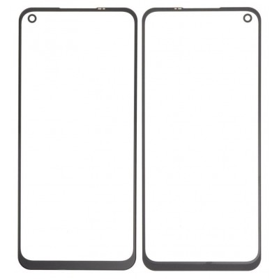 Replacement Front Glass For Oppo A74 5g Black By - Maxbhi Com