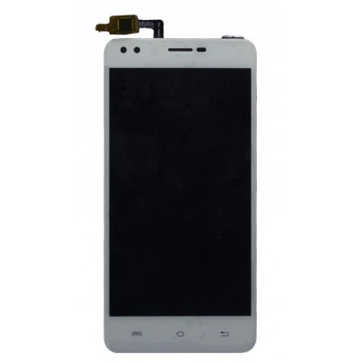 Lcd With Touch Screen For Lava X19 White By - Maxbhi Com