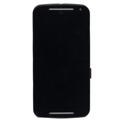 Lcd With Touch Screen For Motorola Moto G2 Dual Sim Black By - Maxbhi Com