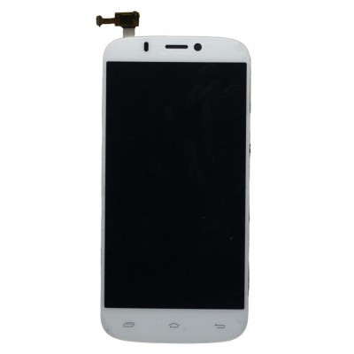 Lcd With Touch Screen For Micromax A300 Canvas Gold White By - Maxbhi Com