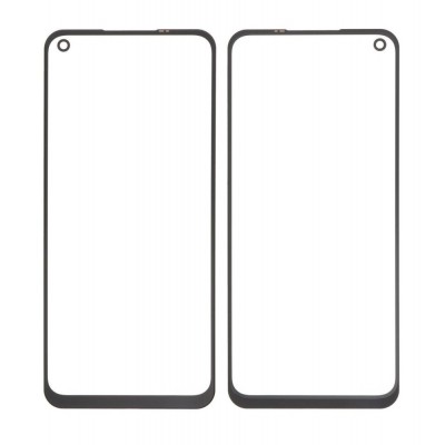Replacement Front Glass For Realme Narzo 30 5g Black By - Maxbhi Com