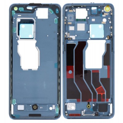 Lcd Frame Middle Chassis For Oppo Find X3 Pro Blue By - Maxbhi Com