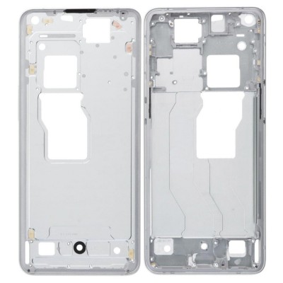 Lcd Frame Middle Chassis For Oppo Find X3 Pro White By - Maxbhi Com
