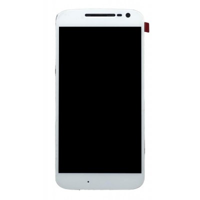 Lcd With Touch Screen For Moto G4 White By - Maxbhi Com