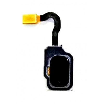 Fingerprint Sensor Flex Cable For Samsung Galaxy A8 Plus 2018 Black By - Maxbhi Com