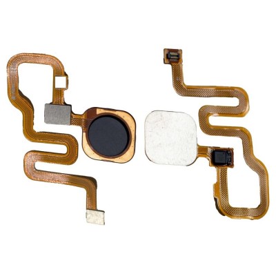 Fingerprint Sensor Flex Cable For Xiaomi Redmi Note 6 Pro Black By - Maxbhi Com