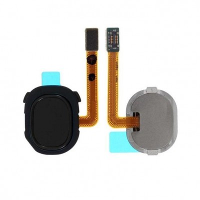 Fingerprint Sensor Flex Cable For Samsung Galaxy A20 Black By - Maxbhi Com
