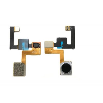 Fingerprint Sensor Flex Cable For Nokia 7 Black By - Maxbhi Com