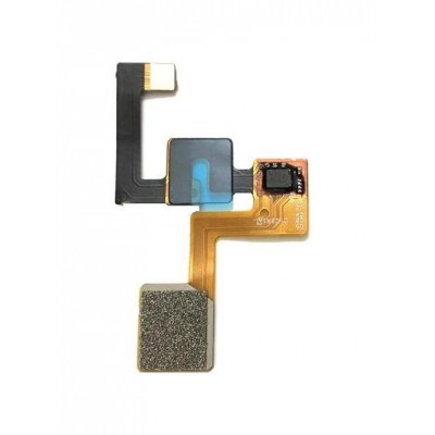 Fingerprint Sensor Flex Cable For Nokia 7 Black By - Maxbhi Com