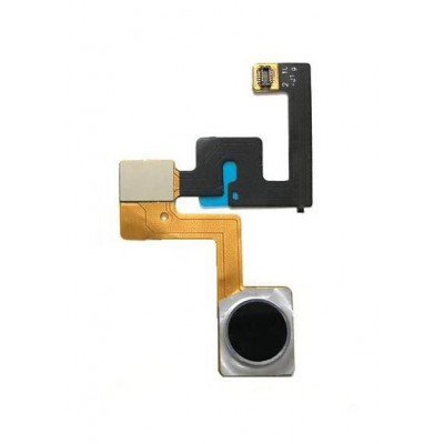 Fingerprint Sensor Flex Cable For Nokia 7 Black By - Maxbhi Com