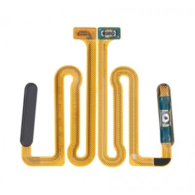 Fingerprint Sensor Flex Cable For Samsung Galaxy A12 Black By - Maxbhi Com