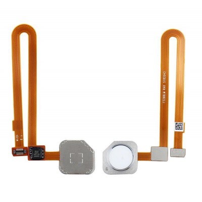 Fingerprint Sensor Flex Cable For Xiaomi Mi 8 White By - Maxbhi Com