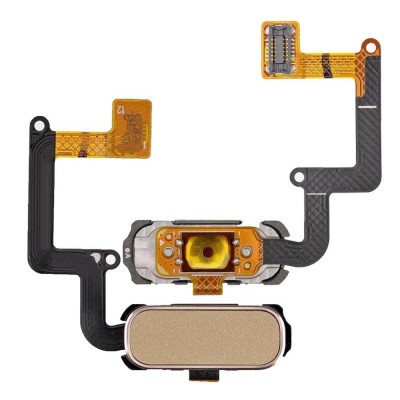 Fingerprint Sensor Flex Cable For Samsung Galaxy A3 2017 Gold By - Maxbhi Com
